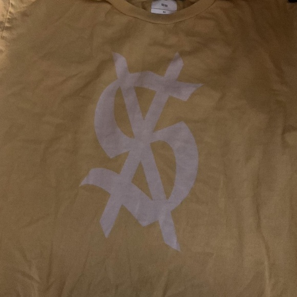 Ksubi Yellow T-Shirt with White Graphic - Picture 1 of 3